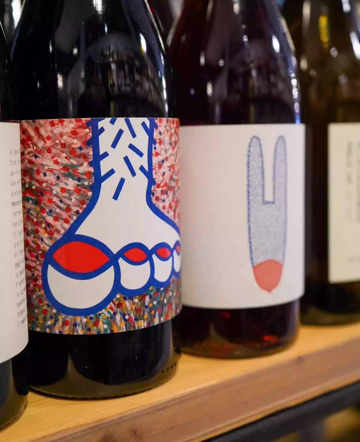 Etichette di vini rossi